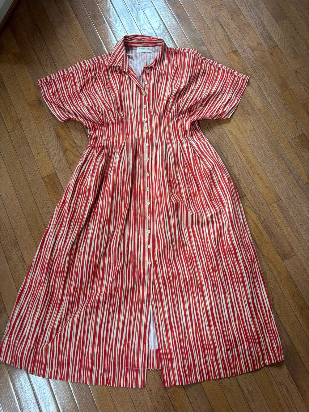 Anthropologie Exquise Tobie Midi Button-Front Dress - Picture 1 of 3